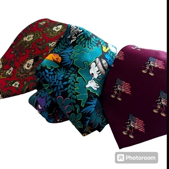 Bundle of 3 Vintage Disney Mickey Ties - Picture 1 of 16